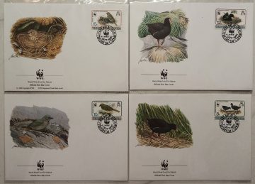World Wide Fund For Nature Tristan Da Cunha Birds Gough Finch 1991 Set of 4 (Foreign FDC)