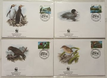 World Wide Fund For Nature Newzealand Floara & Fauna 1993 Set of 4 (Foreign FDC)