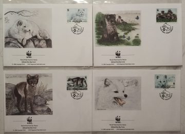 World Wide Fund For Nature Suomi Finland Artic Fox 1993 Set of 4 (Foreign FDC)