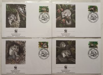 World Wide Fund For Nature Latvija Edible Dormouse Rodents 1994 Set of 4 (Foreign FDC)