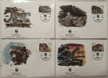 World Wide Fund For Nature Russia Snow Leopard 1994 Set of 4 (Foreign FDC)