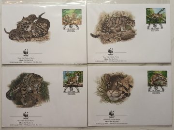 World Wide Fund For Nature Malaysia Clouded Leopard 1995 Set of 4 (Foreign FDC)