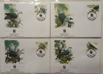 World Wide Fund For Nature Tokelau Pacific Pigeon 1995 Set of 4 (Foreign FDC)