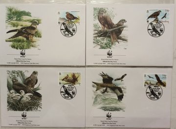 World Wide Fund For Nature Gibraltar Redkite Bird 1996 Set of 4 (Foreign FDC)