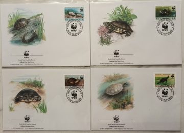 World Wide Fund For Nature Slovenia European Pond Turtle 1996 Set of 4 (Foreign FDC)