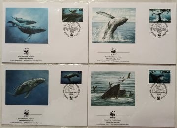 World Wide Fund For Nature Tonga Humpback Whale 1996 Set of 4 (Foreign FDC)