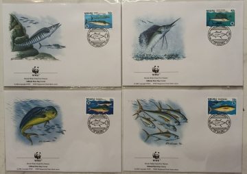 World Wide Fund For Nature Nauru Fish 1997 Set of 4 (Foreign FDC)