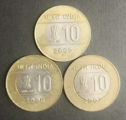 Rs.10 Republic coins set Total # of coins 3 - UNC