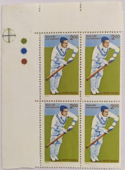 Cricket Vijay Merchant Cricket India Rs.2(Block of 4 TL Stamp)