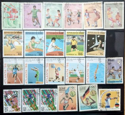 Sports Used Stamps set of 23 (Foreign Stamp)