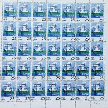 Weather Services in India. Meteorology, Weather, Meteorological Instruments, Rain,  Rs.25p- MNH (Stamp Full Sheets - 35stamps)