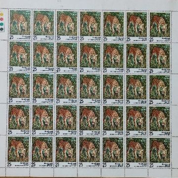 Jim Corbett Birth Centenary. Personality, Hunter, Conservationist, Author, Naturalist, Tiger, Wild Life, Centenary,Rs.25p- MNH (Stamp Full Sheets - 35stamps)