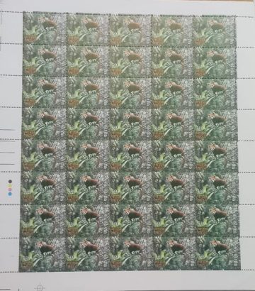 RED Panda Thematic Red Panda Rs.5- MNH (Stamp Full Sheets -40stamps)