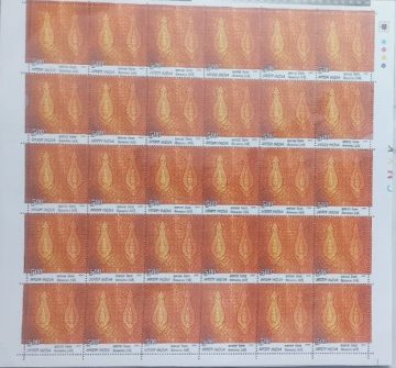 Traditional Indian Textile Thematic Banaras Silk Rs.5- MNH (Stamp Full Sheets -30stamps)