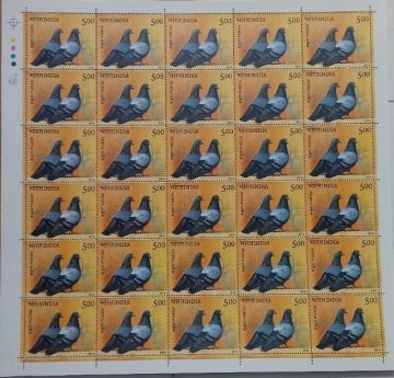 Pigeon Thematic Rs.5- MNH (Stamp Full Sheets -30stamps)