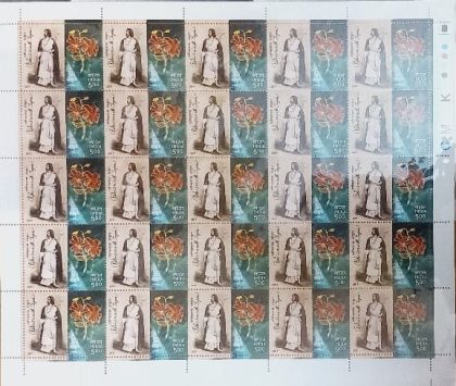 RabindranathTagore Personality Rs.5- MNH (Stamp Full Sheets -25stamps)