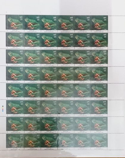 Endemic Species of Indian Bio Diversity Hot Spots Venated Gliding Frog Rs.  Rs.25- MNH (Stamp Full Sheets -48stamps)