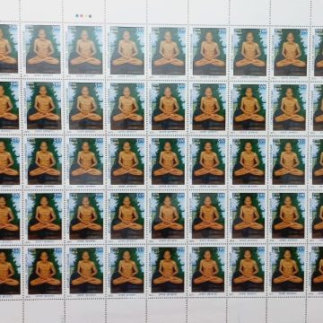 Acharya Gyansagar Personality, Jain Acharya, Saint, Jainism Rs.5- MNH (Stamp Full Sheets -45stamps)
