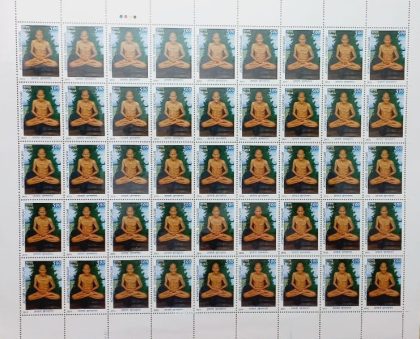 Acharya Gyansagar Personality, Jain Acharya, Saint, Jainism Rs.5- MNH (Stamp Full Sheets -45stamps)