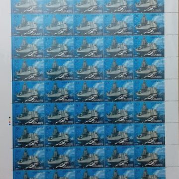 INS Vikramaditya Navy, Defence, Ship, Aircraft Carrier Rs.5- MNH (Stamp Full Sheets -45stamps)