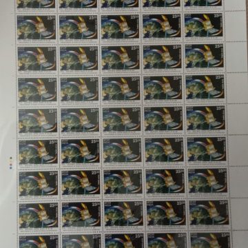 India - France: 50 Years of Space Co-Operation Joint Issue, Space, Research, Satellite, Earth, SARAL/AltiKa Rs. 25 - MNH (Stamp Full Sheets - 45 stamps)