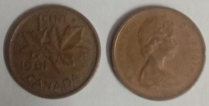 1 Cent Canada 1961 Elizabeth II D.G Regina (used)