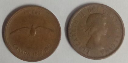 1 Cent Canada 1967 Elizabeth II D.G Regina (used)