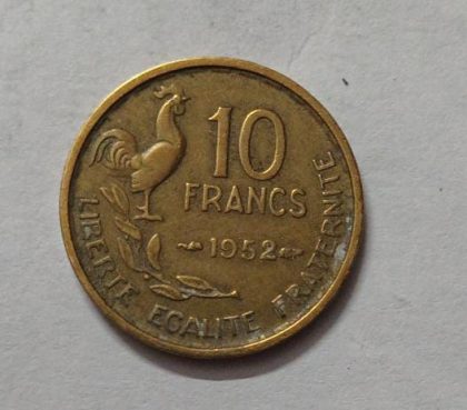 10 Centimes 1952 Liberte Egalite Fraternite (used) - Image 2