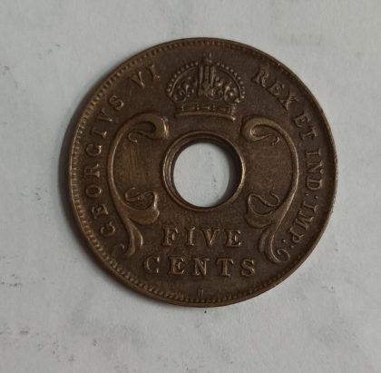 East Africa 5 Cent George  VI 1937 (Used)