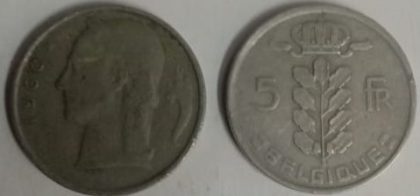 BELGIUM 5 FRANC 1960(Used)