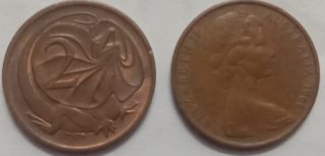 AUS_1966_2 Cent  used Coin