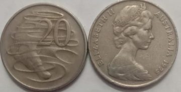 AUS_1975_20 Cents used Coin