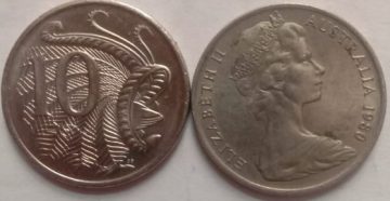 AUS_1980_10 Cent used Coin