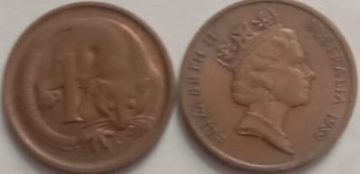 AUS_1989_1 Cent used Coin