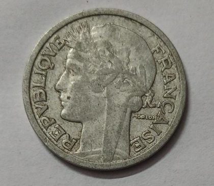 2 Franc 1945 Liberte Egalite Fraternite (used)