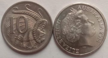 AUS_2014_10 Cent Used Coin