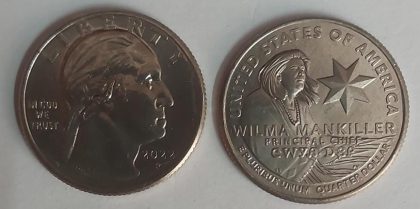 American Women Quarter Dollar Coin- Wilma Mankiller Hobby Corner