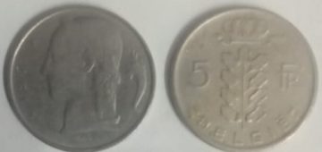 BELGIUM 5 FRANC 1971(Used)