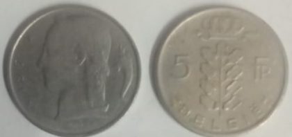 BELGIUM 5 FRANC 1971(Used)