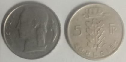 BELGIUM 5 FRANC 1972(Used)