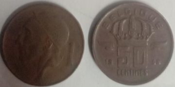 BELGIUM 50 Cent -1958 (used)