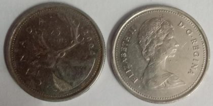 25 Cents Canada 2004 Elizabeth II D.G. Regina  (used)