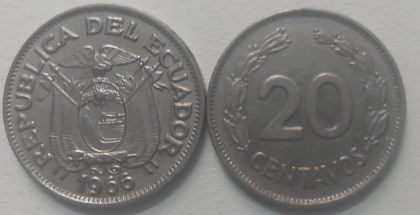 Ecuador 20 Centavos 1966 (Used)