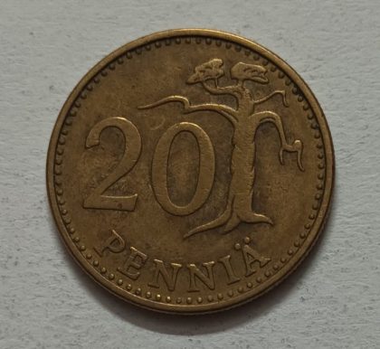 Finland 20 Pennia 1963 (Used) - Image 2