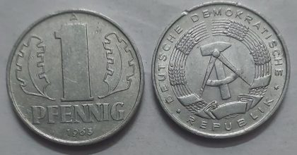 GERMANY 1 PFENNIG 1963 East Germany (USED)