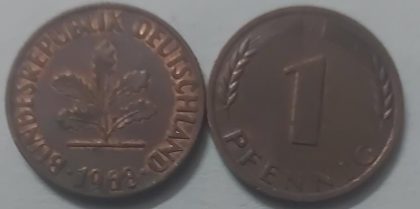 GERMANY 1 PFENNIG 1968 (USED)