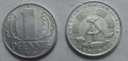 GERMANY 1 PFENNIG 1968 East Germany (USED)