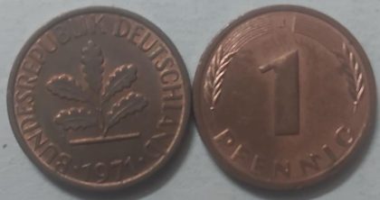 GERMANY 1 PFENNIG 1971 (USED)