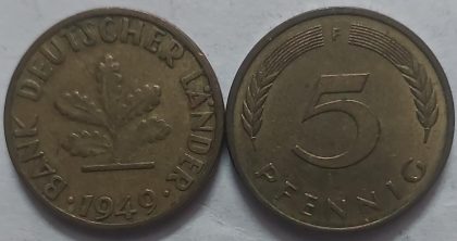 GERMANY 5  PFENNIG 1949 (USED)