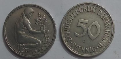 GERMANY 50  PFENNIG 1966 (USED)